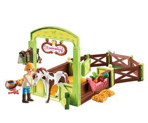 lot 10894 image: PLAYMOBIL Spirit Riding Free Abigail & Boomerang with Horse Stall