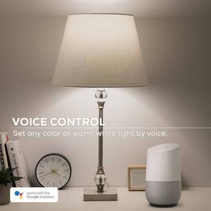 lot 10914 image: Merkury Innovations A21 Smart Color Light Bulb, 75W Equivalent, Requires 2.4 GHz Wi-Fi, 2 Pack