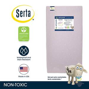 lot 10917 image: Serta Sertapedic Bloom 5 Crib and Toddler Mattress - Fiber Core