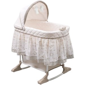 lot 10918 image: Delta Children Rocking Bassinet, Playtime Jungle