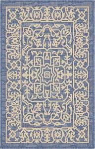 lot 10923 image: Blue 2 x 3 Outdoor Botanical Rectangle Rug