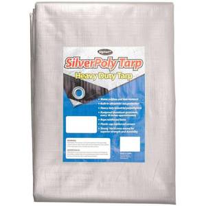 lot 10926 image: Sigman 10 x 10 Silver Heavy Duty Tarp