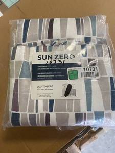 lot 10731 image: SUN ZERO LICHTEN CURTAINS LIBRA PEWTER NAVY 80 (2 PANELS)