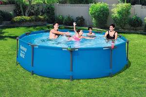 lot 10964 image: Bestway 56407 Steel Pro Above Ground, 10ft x 30in  Frame Pool Set wFilter Pump, 10-Feet by 30-inch, Blue Appears NEW