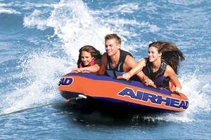 lot 10937 image: Airhead Super Slice  1-3 Rider Towable Tube for Boating, Three person