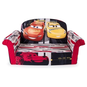 lot 10943 image: Marshmallow Furniture Childrens 2 in 1 Flip Open Kids Sofa, Disney Pixar Cars 3