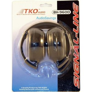 lot 402 image: TKO BH1260D Dual Channel Wireless IR Foldable Headphones Car Video Headsets