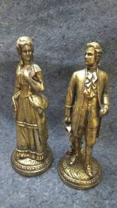 lot 454 image: Man and Woman Statuettes