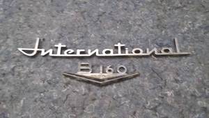 lot 478 image: Pair of International B 160 Series Emblems