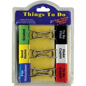 lot 496 image: THINGS TO DO TEACHER CLIPS 2IN 6PK