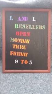 lot 7264 image: Framed Chalk Board - Approx 19in x 26in