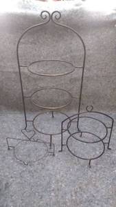 lot 7266 image: Lot of Three Metal Pie Racks  Displays