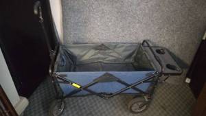 lot 7290 image: Collapsible Rolling Cart With Cupholders