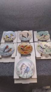lot 7294 image: Lot of 7 Russell Cobane Collectable Vintage Bird Plates