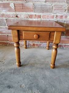 lot 24 image: Wooden Nightstand with Drawer