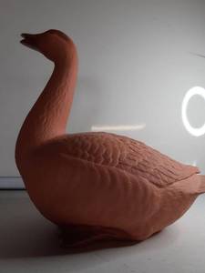 lot 3221 image: Clay Duck Garden Decoration