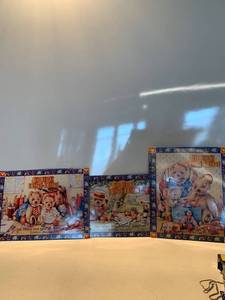 lot 6875 image: Set of 5 Teddy Tum Tum Tin Wall Plaques Location Shelf E