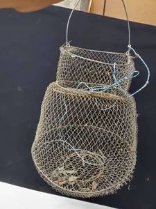lot 6904 image: Fish Wired Basket with Rope and Chain.