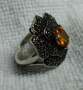 lot 5007 image: Santa Ana Madeira Citrine & Black Diamond