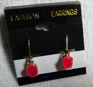 lot 5054 image: Reddish-Orange Carnelian Earrings
