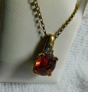 lot 5006 image: Lab Padpradscha Sapphire Necklace