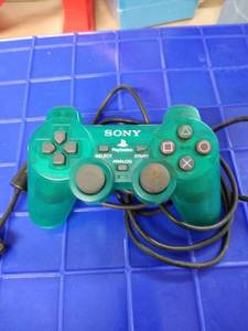 lot 1708 image: Sony playstation controller green with cord