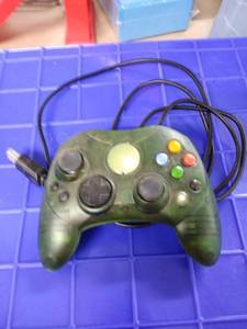 lot 1717 image: Xbox controller green with cord