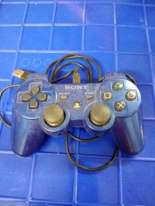 lot 1729 image: Sony playstation controller blue with cord
