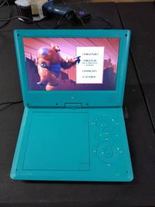 lot 1758 image: portable DVD player blue no cord