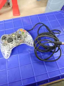 lot 1766 image: Xbox afterglow controller clear with plug