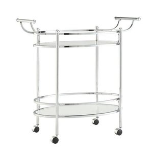 lot 2603 image: Powell Minerva Chrome Service Cart Retail $181.49