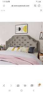 lot 2618 image: Silas Glam Velvet Full-queen Headboard