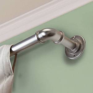 lot 2620 image: 1 Blackout Curtain Rod 120-170 inch - Satin Nickel