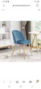 lot 2625 image: Carson Carrington Saigs Velvet Diamond Dining Chair (Set of 2) Retail $167.49