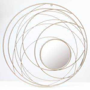 lot 2628 image: Decorative Abstract Wall Decor with 10in. Dia. Mirror