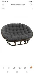 lot 2633 image: Blazing Needles 65-inch Solid Double Papasan Cushion Retail $111.49