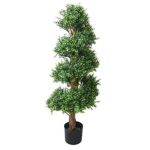 lot 2639 image: 50-inch Romano Boxwood Spiral Topiary Artificial Tree Retail $163.49