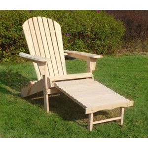 lot 2642 image: South Padre Adirondack Chair Kit with Pullout Ottoman by Havenside Home Retail $102.99