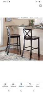 lot 2659 image: Copper Grove Frunza Black X-back Bar Stool Retail $96.99