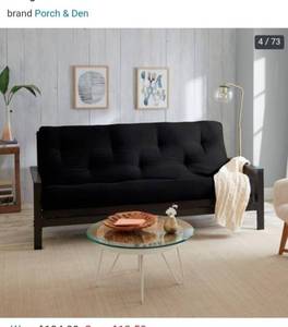 lot 2665 image: Porch & Den Owsley Full-size 8-inch Futon Mattress Retail $171.49