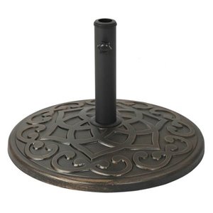 lot 2668 image: Clifton Outdoor 57lb Concrete Circular Umbrella Base by Christopher Knight Home Retail $82.99
