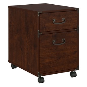 lot 2684 image: Ironworks Mobile File Cabinet from kathy ireland Home by Bush Furniture Retail $162.99