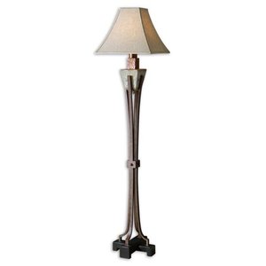 lot 2705 image: Uttermost 28963-1 Slate 1 Light Down Lighting Four Band Floor Lamp From The Slate