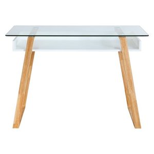 lot 2709 image: EdgeMod Segovia Glass Top Desk Retail $144.49
