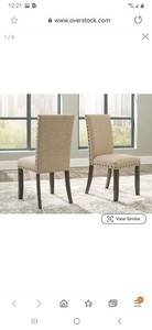 lot 2717 image: The Gray Barn Yewbank Upholstered Dining Side Chair (Set of 2) Retail $179.99