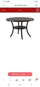 lot 2727 image: Best Master Furniture Darlington Antique Black Round Dining Table