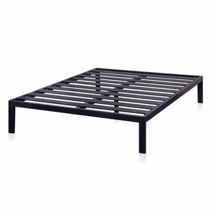 lot 2742 image: California King Size Bed Frame Heavy Duty Steel Slats Platform Series Titan C, Black - Crown Comfort Retail $228.99