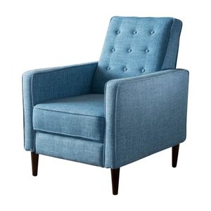lot 2746 image: Mervynn Mid-Century Button Tufted Fabric Recliner Club Chair by Christopher Knight Home Retail $270.32