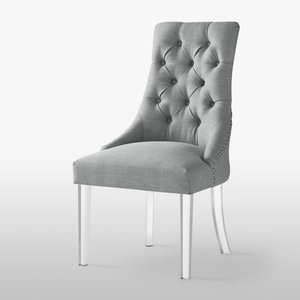 lot 2767 image: Judy Button Tufted Armless Dining Chair Set of 2 Retail $683.99