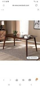 lot 2785 image: Carson Carrington Tammerasen Mid-century Modern Dining Table Retail $346.99